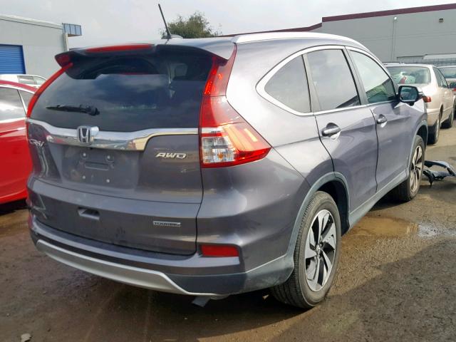 5J6RM4H99FL082060 - 2015 HONDA CR-V TOURI GRAY photo 4