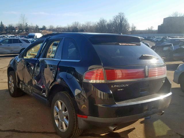 2LMDU88C47BJ15423 - 2007 LINCOLN MKX BLACK photo 3