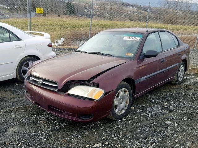 4S3BE635317212307 - 2001 SUBARU LEGACY L MAROON photo 2