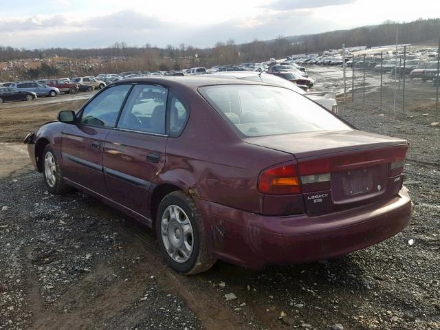 4S3BE635317212307 - 2001 SUBARU LEGACY L MAROON photo 3