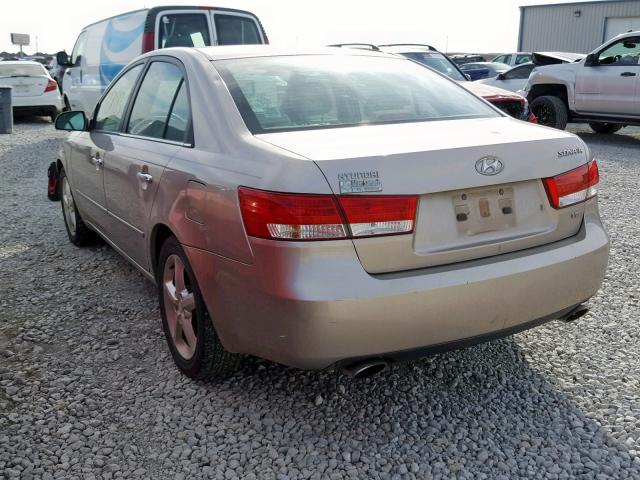 5NPEU46F66H089582 - 2006 HYUNDAI SONATA TAN photo 3