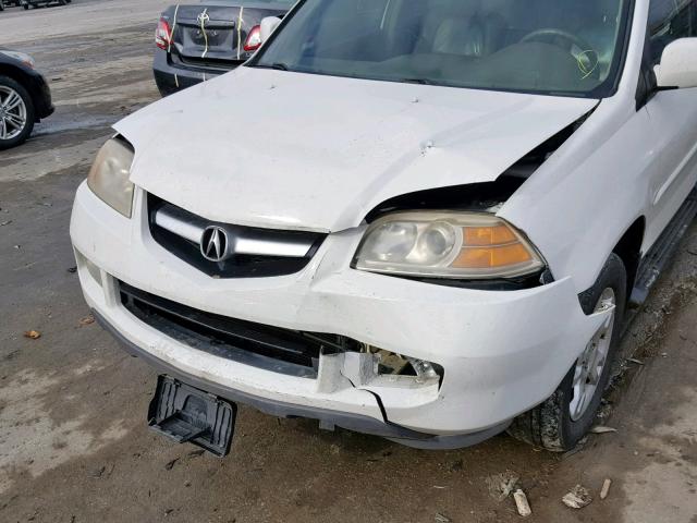 2HNYD18955H550257 - 2005 ACURA MDX TOURIN WHITE photo 9