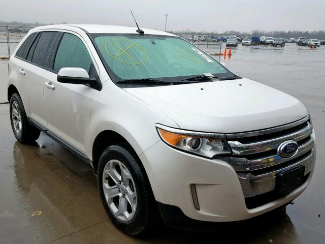 2FMDK3JC4DBA08432 - 2013 FORD EDGE SEL WHITE photo 1