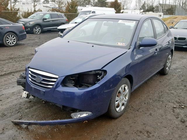 KMHDU4AD7AU884913 - 2010 HYUNDAI ELANTRA BL BLUE photo 2