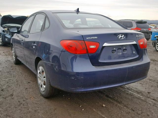 KMHDU4AD7AU884913 - 2010 HYUNDAI ELANTRA BL BLUE photo 3