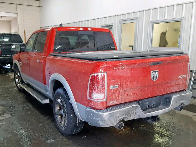 1C6RR7NT0FS780563 - 2015 RAM 1500 LARAM RED photo 3