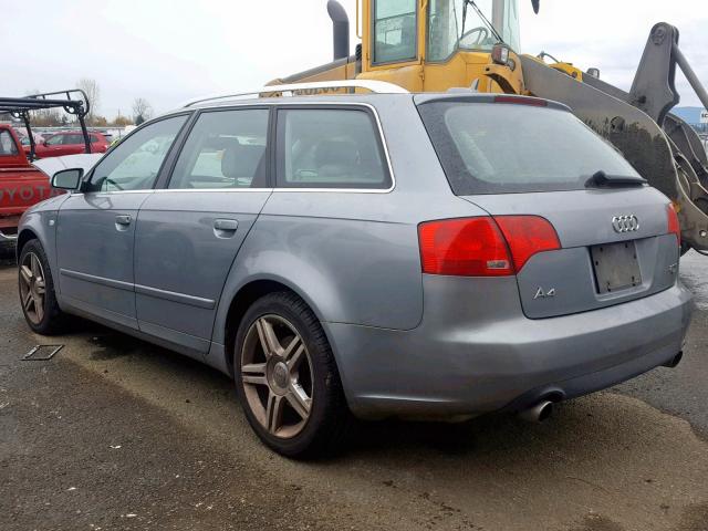 WAUKF78E16A125282 - 2006 AUDI A4 2.0T AV GRAY photo 3