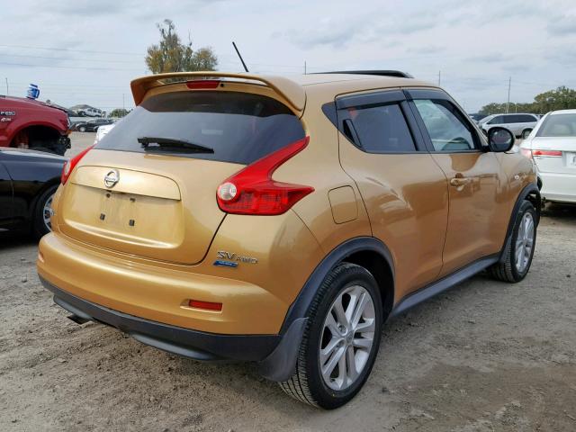 JN8AF5MV4DT220501 - 2013 NISSAN JUKE S GOLD photo 4