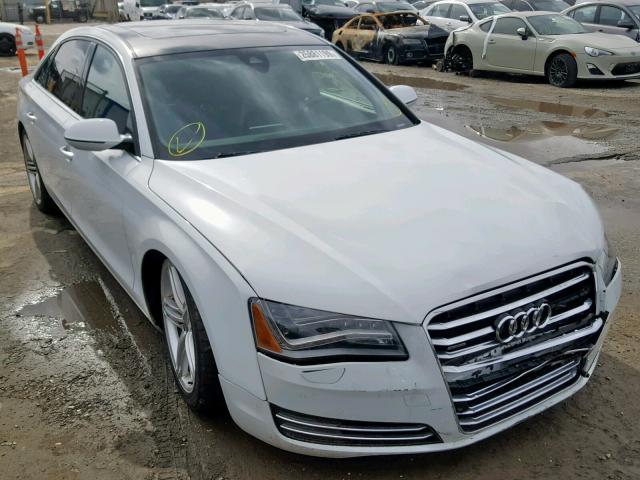 WAURGAFD0DN004560 - 2013 AUDI A8 L QUATT WHITE photo 1