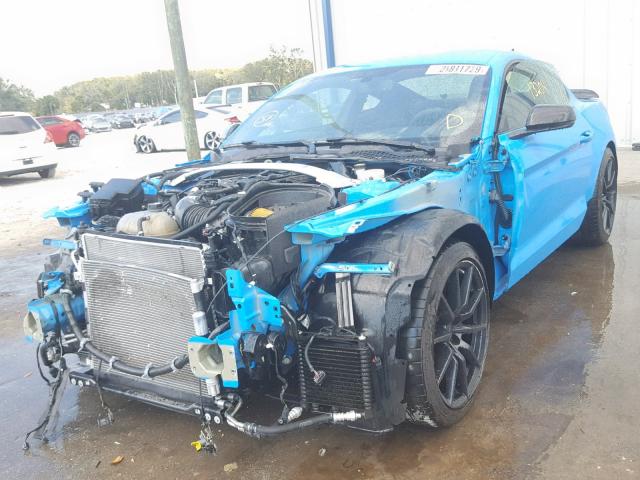 1FA6P8JZ1H5520889 - 2017 FORD MUSTANG SH BLUE photo 2