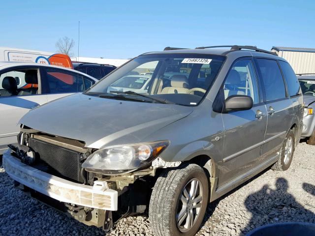 JM3LW28A950556150 - 2005 MAZDA MPV WAGON SILVER photo 2