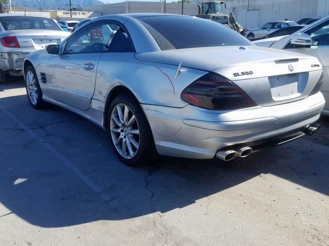 WDBSK71F77F132466 - 2007 MERCEDES-BENZ SL 550 SILVER photo 3