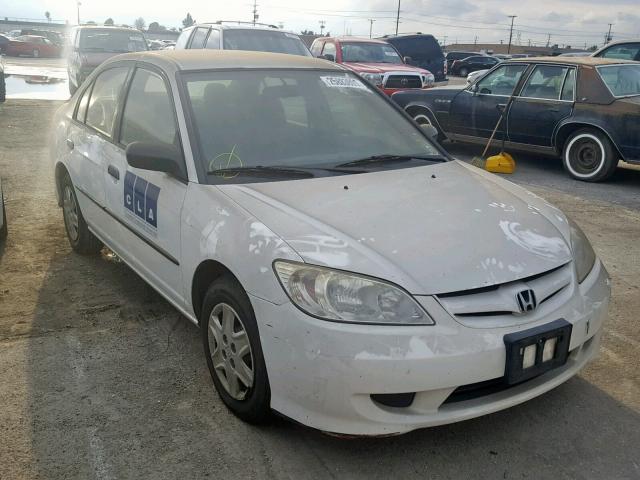 1HGES16374L007332 - 2004 HONDA CIVIC DX V WHITE photo 1