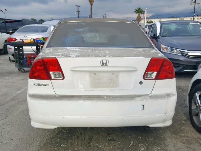 1HGES16374L007332 - 2004 HONDA CIVIC DX V WHITE photo 9