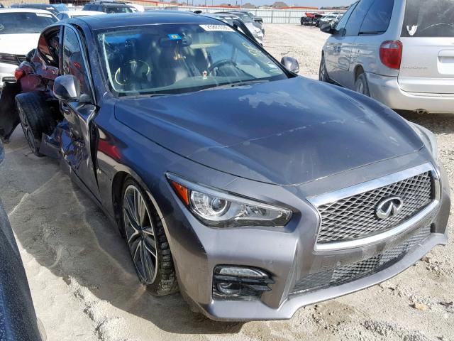 JN1AV7AP7EM690231 - 2014 INFINITI Q50 HYBRID GRAY photo 1