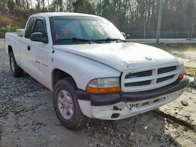 1B7GL22X71S262437 - 2001 DODGE DAKOTA WHITE photo 1