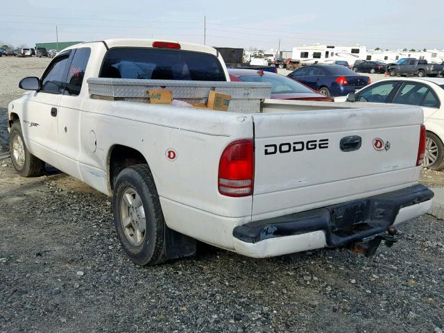 1B7GL22X71S262437 - 2001 DODGE DAKOTA WHITE photo 3