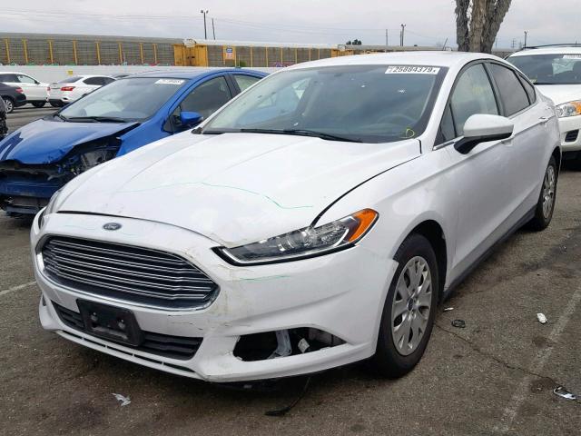 3FA6P0G74ER298882 - 2014 FORD FUSION S WHITE photo 2