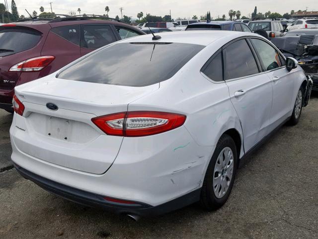 3FA6P0G74ER298882 - 2014 FORD FUSION S WHITE photo 4