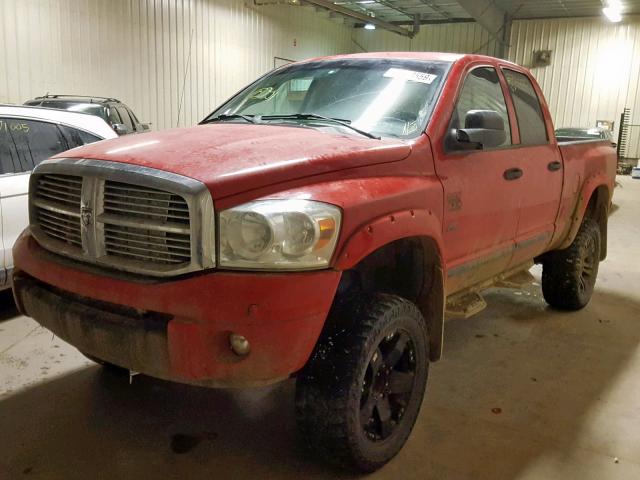 3D7MX38A28G149907 - 2008 DODGE RAM 3500 S RED photo 2