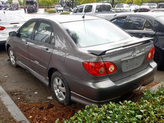 1NXBR32E45Z420896 - 2005 TOYOTA COROLLA S GRAY photo 3