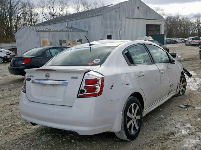 3N1AB6APXCL768933 - 2012 NISSAN SENTRA 2.0 WHITE photo 4