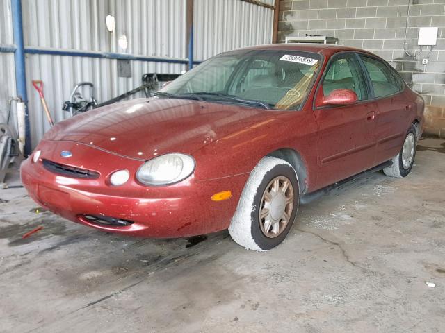 1FALP52U9VA252875 - 1997 FORD TAURUS GL BURGUNDY photo 2