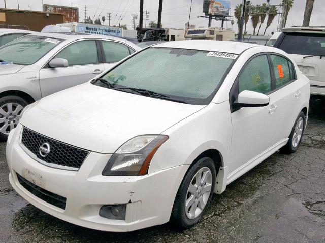 3N1AB6AP3CL700442 - 2012 NISSAN SENTRA 2.0 WHITE photo 2