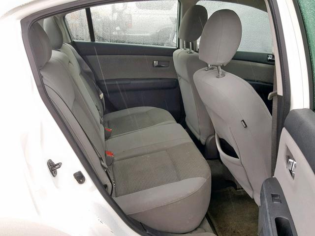 3N1AB6AP3CL700442 - 2012 NISSAN SENTRA 2.0 WHITE photo 6