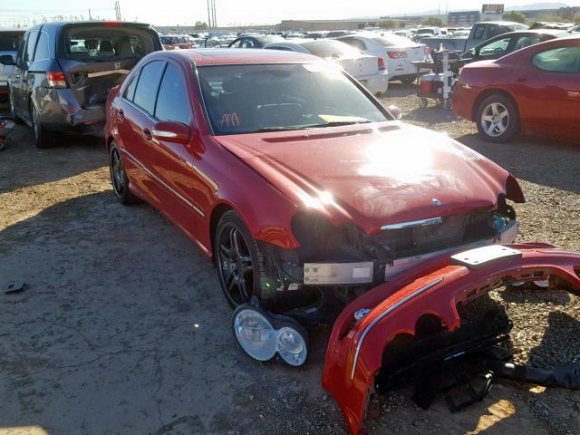 WDBRF76J86F795611 - 2006 MERCEDES-BENZ C 55 AMG RED photo 1