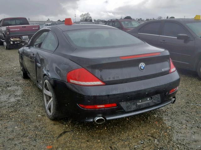 WBAEA53568CV85097 - 2008 BMW 650 I BLACK photo 3