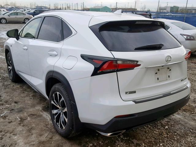 JTJBARBZ4H2144380 - 2017 LEXUS NX 200T WHITE photo 3