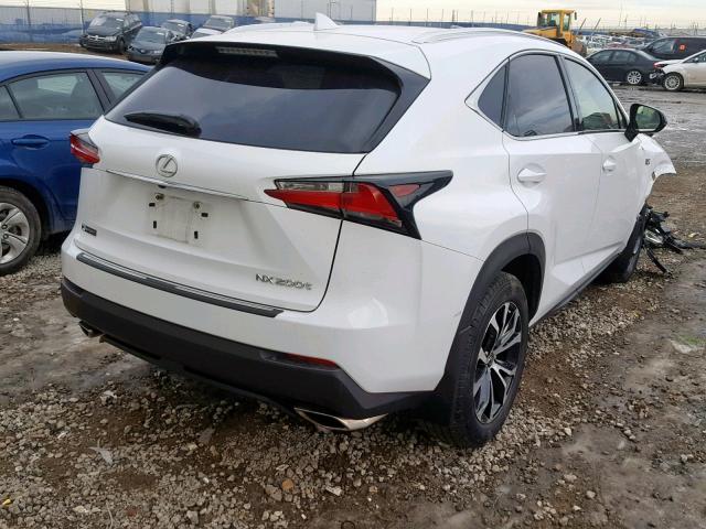 JTJBARBZ4H2144380 - 2017 LEXUS NX 200T WHITE photo 4