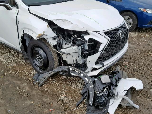 JTJBARBZ4H2144380 - 2017 LEXUS NX 200T WHITE photo 9