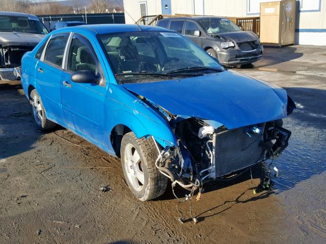 1FAHP34N97W231787 - 2007 FORD FOCUS ZX4 BLUE photo 1