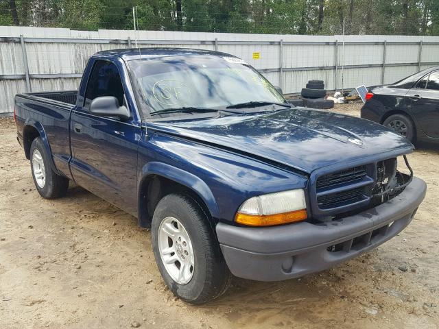 1D7FL16XX3S294632 - 2003 DODGE DAKOTA SXT BLUE photo 1