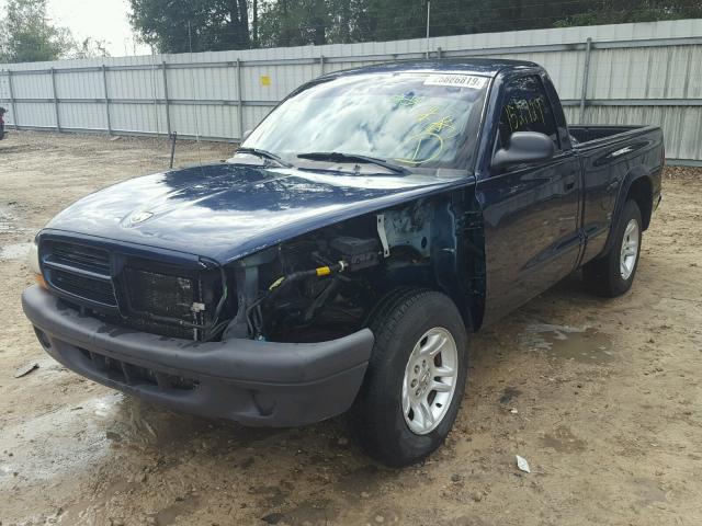 1D7FL16XX3S294632 - 2003 DODGE DAKOTA SXT BLUE photo 2