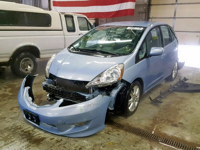 JHMGE88479S005041 - 2009 HONDA FIT SPORT BLUE photo 2