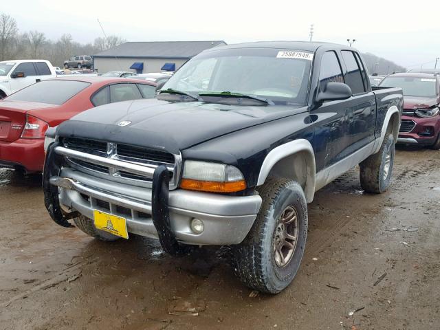 1D7HG48N33S220334 - 2003 DODGE DAKOTA QUA BLACK photo 2