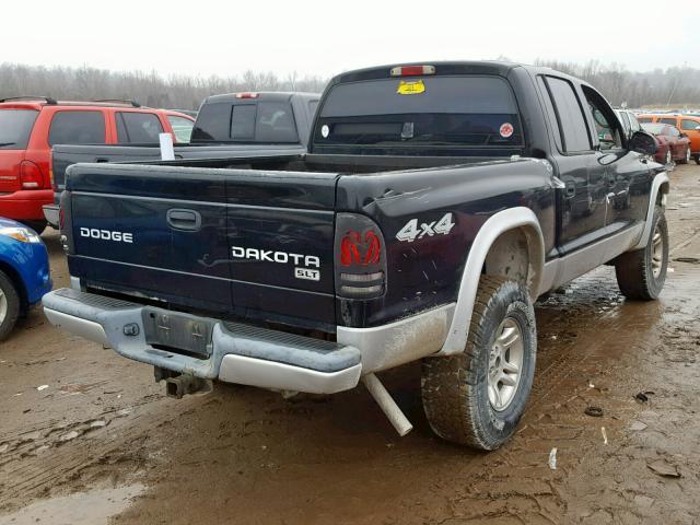 1D7HG48N33S220334 - 2003 DODGE DAKOTA QUA BLACK photo 4