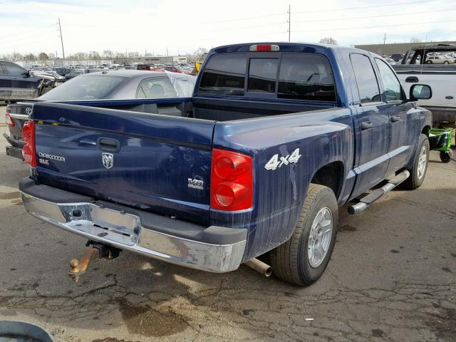 1D7HW48N36S645866 - 2006 DODGE DAKOTA QUA BLUE photo 4