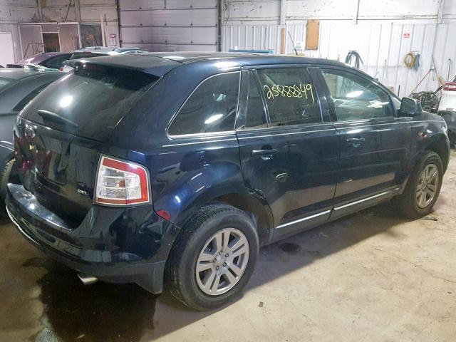 2FMDK38C58BA07172 - 2008 FORD EDGE SEL BLUE photo 4