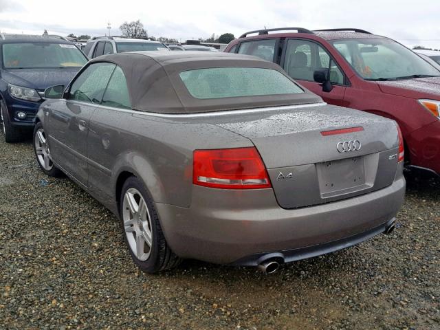 WAUAF48H98K001584 - 2008 AUDI A4 2.0T CA BEIGE photo 3