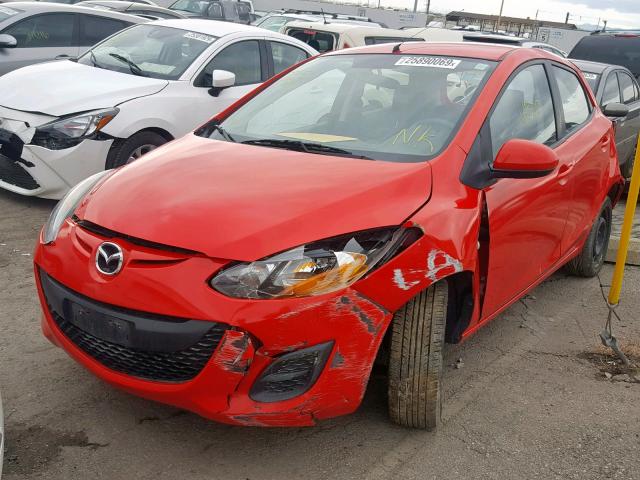 JM1DE1KZ8E0181036 - 2014 MAZDA MAZDA2 SPO RED photo 2