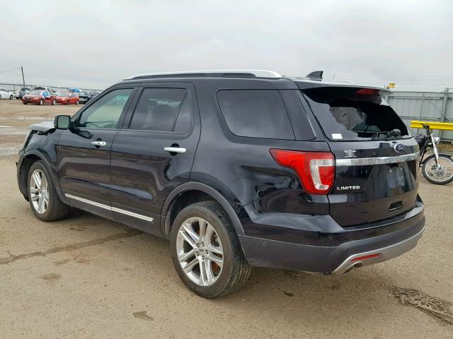 1FM5K7F88GGA56240 - 2016 FORD EXPLORER L BLACK photo 3