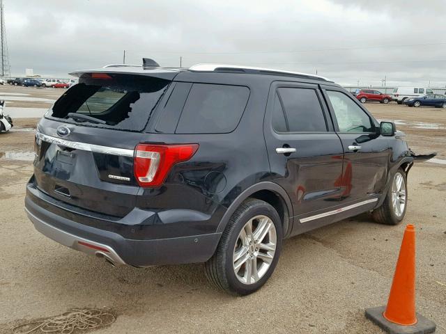 1FM5K7F88GGA56240 - 2016 FORD EXPLORER L BLACK photo 4