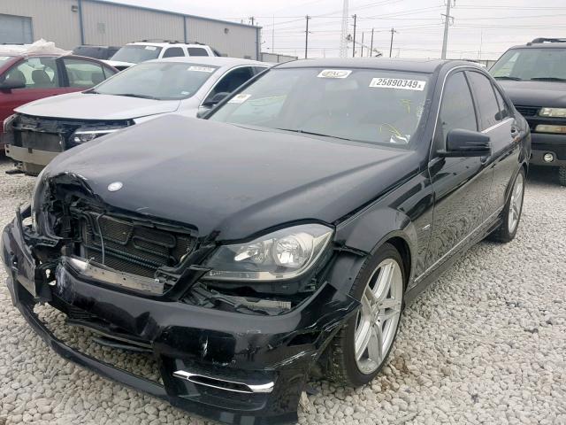 WDDGF4HB4CA596793 - 2012 MERCEDES-BENZ C 250 BLACK photo 2