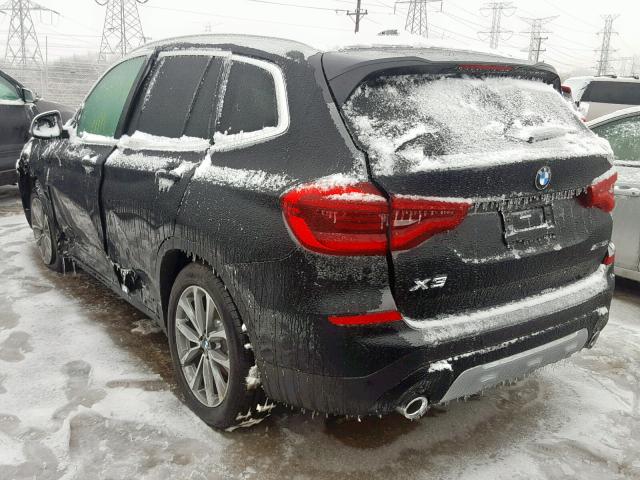 5UXTR9C54KLE19387 - 2019 BMW X3 XDRIVE3 BLACK photo 3