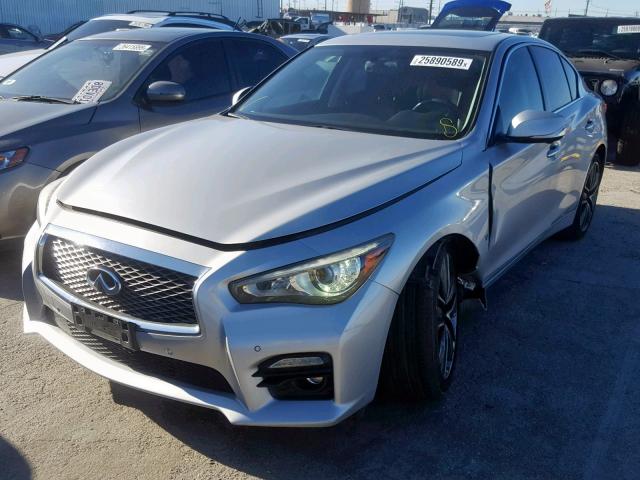 JN1BV7AR7EM681633 - 2014 INFINITI Q50 BASE SILVER photo 2