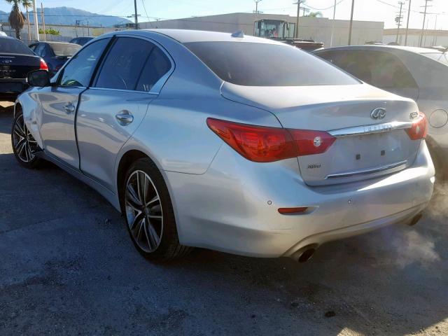 JN1BV7AR7EM681633 - 2014 INFINITI Q50 BASE SILVER photo 3